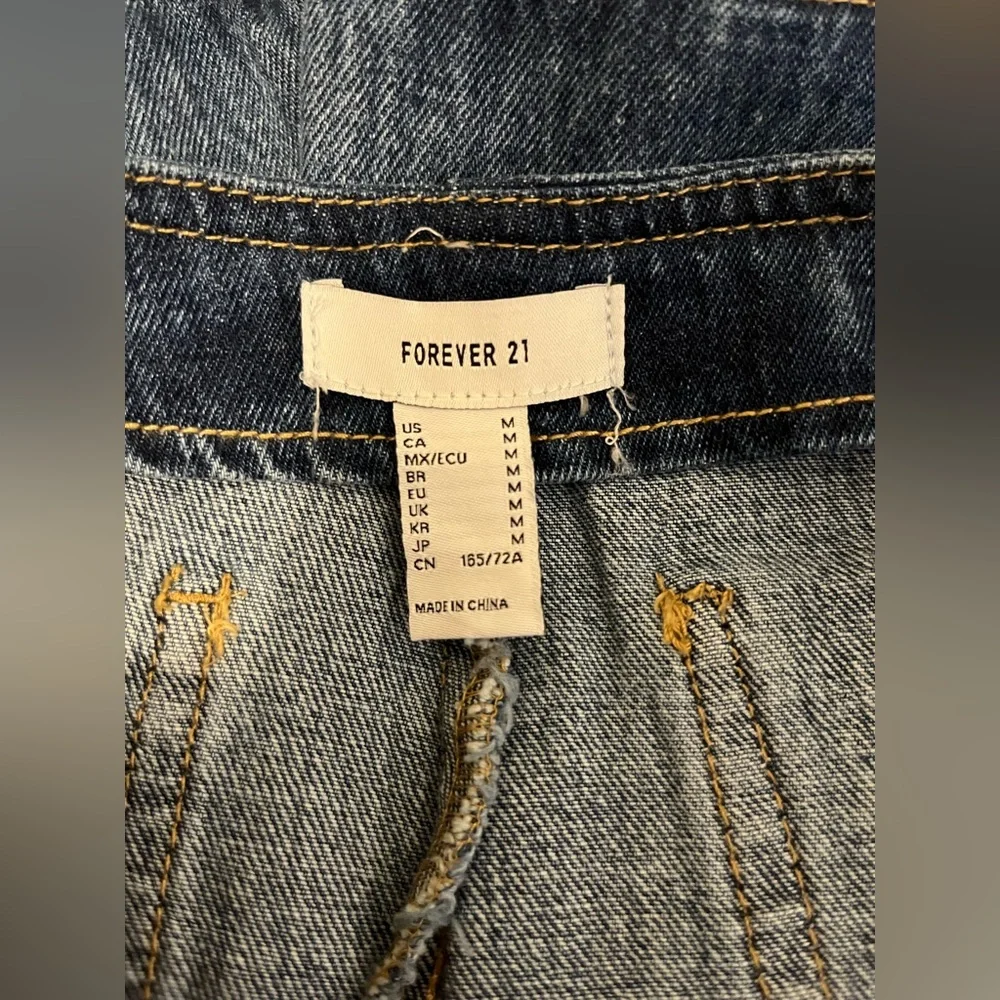 FOREVER 21 Blue Jean Skirt Skort Shorts - Picture 3 of 3